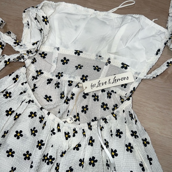NWT For Love & Lemons Brenda Floral Midi Dress Size M - Picture 8 of 9